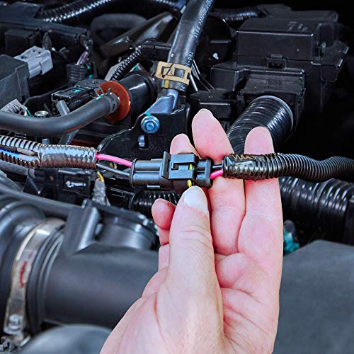 Waterproof 2 Pin Electrical Connector, 20AWG Male Female Wire Harness Plug, 1.5mm Series Automotive Marine Connector with 8cm Pigtail, for Car Truck Boat Motorcycle, 6 Pack