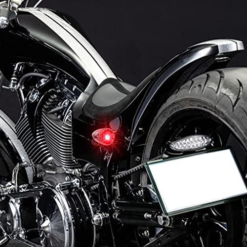 DREAMIZER 2pcs Chrome Bullet 15 LEDs Motorcycle Turn Signal Lights Front and Rear Indicator Lamps Compatible with Harley Honda Yamaha Cruiser Softail Sportster Street bike Chopper Bobber - color: Chrome#2