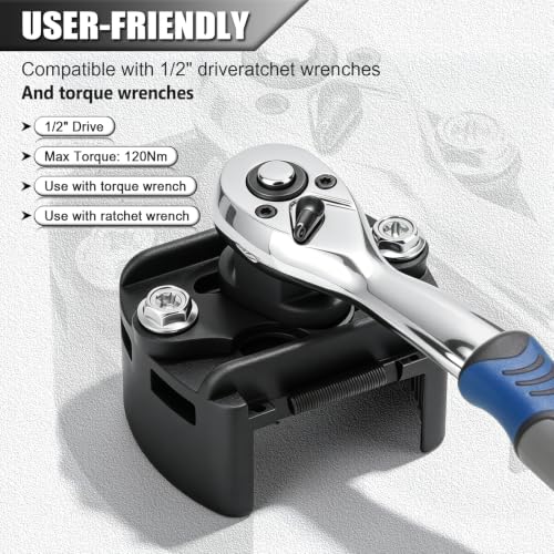 Universal Adjustable Oil Filter Wrench, 60-80mm Cap Style Oil Filter Removal Tool with Auto-Clamp Spring for Motorcycle, Car, Small to Medium Spin-on Filters