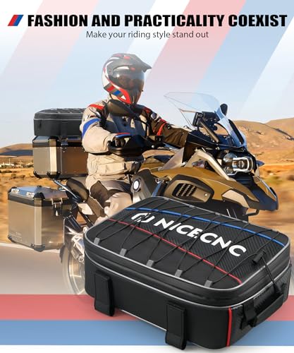 NICECNC Motorcycle Top Case Bag 20L Expandable, Multifunctional Motorcycle Luggage Tool Bag Compatible with BMW R1250GS R1200GS Adventure 2007-2013, R1200GS LC 2013-2017, F650 700 750 800 850GS,1PCS - color: Black-Top Case Bag