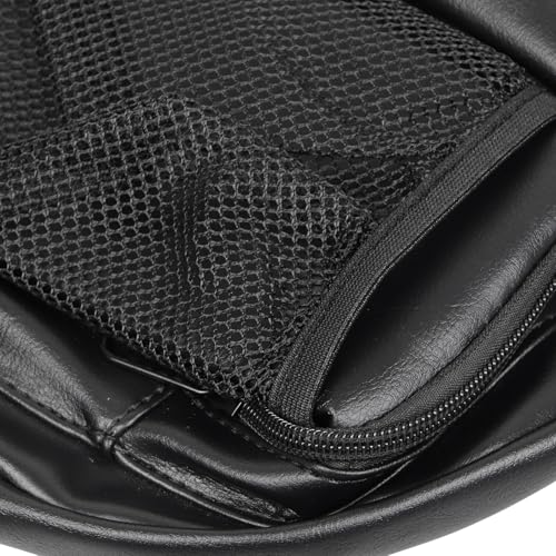 Motorcycle Black Backrest Bag Driver Back Rest Tour Pack Organizer Rider Backrest Organizer Pocket for Harley Touring Road King Electra Street Tri Glide