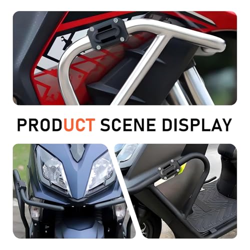 2 PCS Motorcycle Engine Guard Bumper Protection Block, Nylon Anti-Scratch Motorcycle Bumper Decor Slider, Engine Guard Crash Bar Protectors Slider, Universal for 22mm/25mm/28mm (Black)
