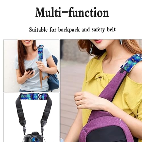 GIFTPUZZ Owl 2 Pack Soft Auto Seat Belt Cover Universal Bag Backpack Shoulder Straps Covers Seatbelt Shoulder Pad for Most Auto SUV Van Sedan - color: Owl