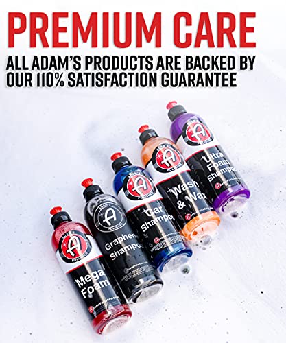Adam’s Mega Foam (16oz) - pH Neutral Car Soap For Car Washing, Concentated For Wash Bucket, Foam Gun, Won't Strip Car Wax or Ceramic Coatings (Pack of 2) - size: 16oz (Pack of 2)