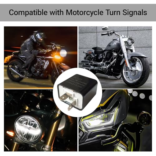 4-Pack Adjustable Speed Frequency Flasher Relay for led Turn Signal, Universal Accessory for Motorcycle Modifiedled Turn Signal Relay