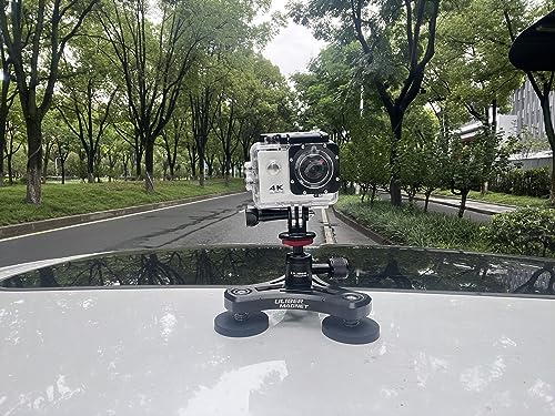 ULIBERMAGNET Magnetic Action Camera Mount,100LB Solid Aluminum Magnetic Mount Tripod with Mini Ball Head,Strong Rubber Coated Magnet with 1/4ββ-20 Male Thread Stud for GoPro,Security Camera - style: 100LB Triangle Magnetic Camera Mount