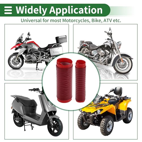 1.57" /40 mm 1.57 "/40 mm Motorcycle Hand Grips Cover Kit Non Slip Silicone Handlebar Grips Maroon 1 Set Spiral Cross Pattern - color: Maroon