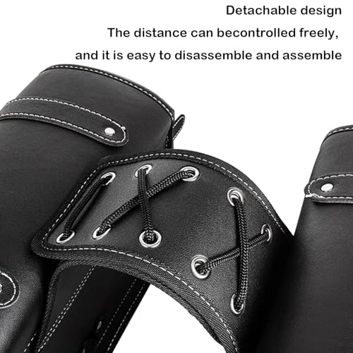 Motorcycle Saddlebags, Scooter Powersports Faux Leather Saddle Bags, Softail Universal Throw Over Sportster Saddlebags for Motorcycles Side Bag Small (10.24 x 4.72 x 8.66 inches) | fit Softail, Scooter Powersports & Cruisers, Faux Leather Throw Over Saddl