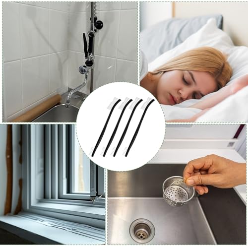 4 Pcs Small Cleaning Brushes, Nylon Bristles Small Detailing Crevice Brush, Mini Stiff Bristles Brushes for Detailed Cleaning of Jewelry, Cars, Kitchen, Spaces - color: Black