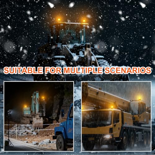2PCS Amber Emergency Strobe Lights, Universal Flashing Beacon Lamp | 30 LED High Visibility Warning Lights, IP65 Waterproof Rating, for Cars, Truck, Vans,Tows, Tractors, Forklifts, Vehicles