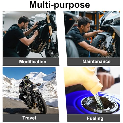 4 Sets Universal Brake Bleeder Hose Kit, One-Way Brake Bleeder Check Valve Tube Bleeding Tool with Metal Clamps Accessories for Car Motorcycle Bike DIY Service and Maintenance