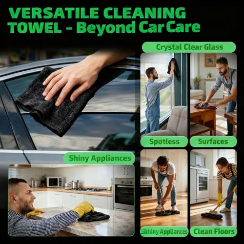 2-Pack 1200 GSM Car Drying Towels – Microfiber Towels for Cars (36" x 24"), Ultra-Absorbent, Streak-Free, Scratch-Free, No Water Spots, Double-Twist Pile & Edgeless Design