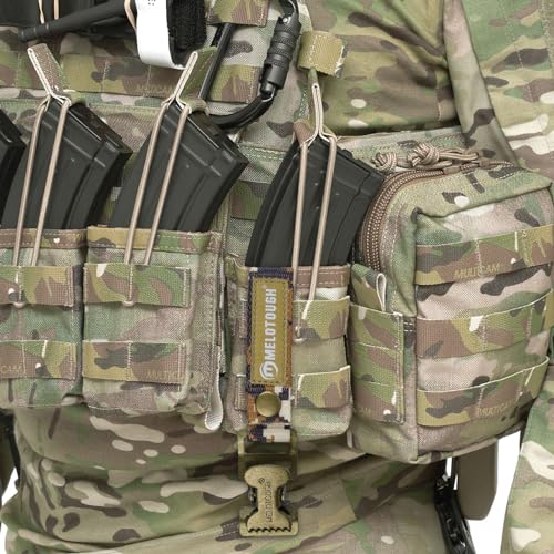 MELOTOUGH Glove Clip Tactical Glove Clips Work Glove Holders Strap with Alligator Clip for Tool Belt,Tool Bag,Tool Backpack - color: Khaki Camo