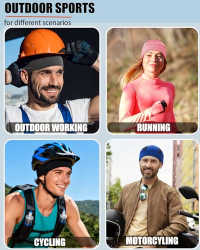 Cooling Skull Cap Helmet Liner-Lightweigh Mesh Sweat Wicking Beanie Caps for Hard Hat,Motorcycle,Cycling,Running - color: 1-black