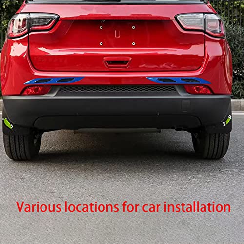 2 PCS Car Strong Reflective Stripe Stickers,Car Trunk Reflective Stickers,Night Visibility Reflective Decal,Reflective Safety Warning Stripe Stickers for Car,Truck,Motorcycle(Blue) - color: Blue