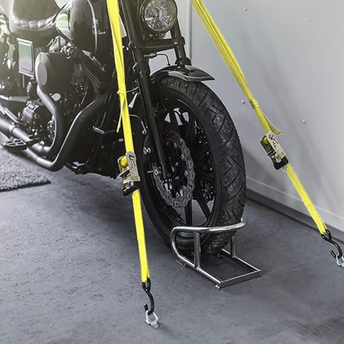 XSTRAP STANDARD 8-Pack Ratchet Tie Down Straps, 1" x 10ft, 900lb Break Strength Heavy Duty Straps for Motorcycles, ATVs, Lawn Equipment, Appliances & Truck Cargo - Yellow - color: Yellow