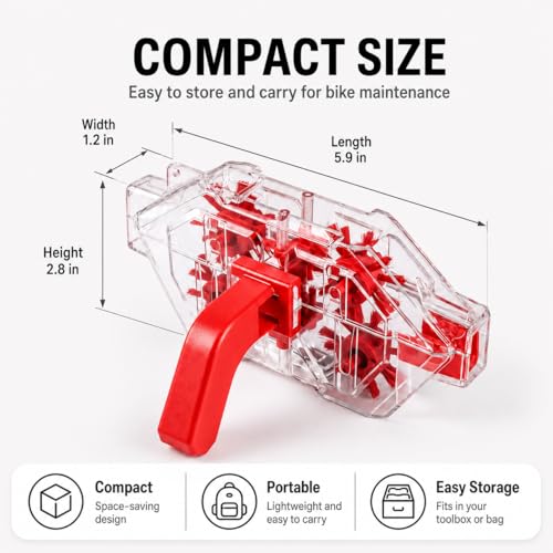 Bike Chain Cleaner Tool for Bicycle Chains, Road and MTB Bikes | Easy-to-Use, Transparent Design, Deep Cleaning, Road & MTB Bikes