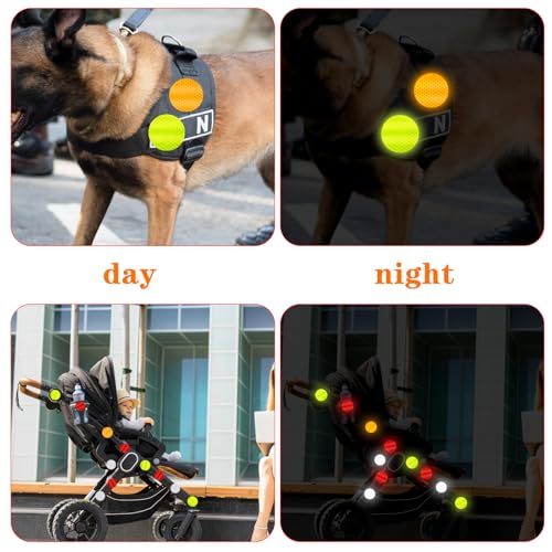 Ymapinc 40Pcs Dot Reflective Tape Sticker Warning Reflector Stickers Safety Night Visibility Waterproof Reflector Sticker for Vehicle, Bicycles, Motorcycles, Clothing