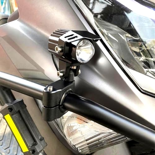 Motorcycle Spotlight Bracket, Adjustable Light Bar Mounting Holder for Driving Fog Lights, Tube Clamp Mounting Bracket Fit 0.7"-1.25" ATV UTV Roll Bar (2 Pcs)