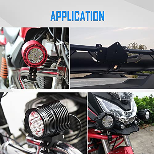 Motorcycle 2 Inch Tube Clamp Mount Brackets Bicycle Car Bull Bar Holder Clamp Samman Off Road Bar Mounting Brackets for LED Light Work Lights Pods Lamps 2PCS