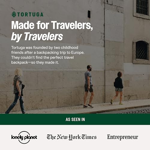 Tortuga 40L Travel Backpack Lite, Black - Large Carry-On Travel Bag | For Men and Women - Durable, Comfortable, Easy to Pack, Airline-Approved Bag with Laptop Compartment