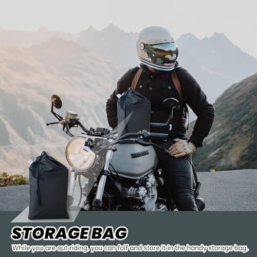 Motorcycle Cover Waterproof Outdoor Storage with Lock-Holes, Zipper Storage Bag & Night Reflective Design, All Season Protection Powersports Vehicle Covers Fits up to 86.5" Motorcycles - size: 86.5"