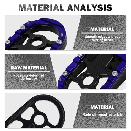 Foot Pegs Passenger Footpegs Foot Rest Pedal Fit for Harley Softail 2018-Later LiveWire 2020-Later Fat Boy Street Bob Low Rider Breakout (Blue) - color: Blue