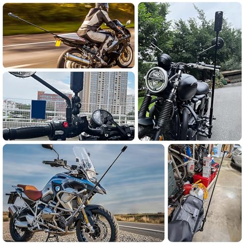 CZC AUTO Motorcycle Bike Handlebar Clamp Mount, 59.5" Invisible Selfie Stick, Compatible with Insta360 X5 X4 X3 X2 X ONE RS R GO 3 Camera