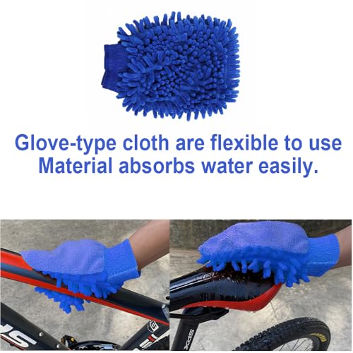 Bike Cleaning Brush Kit, Bike Chain Cleaner, Bicycle Motorcycle Accessories Multi Cleaning Tool for Mountain Road Bicycle & Motorbike & ebike Chain/Crank/Tire/Sprocket