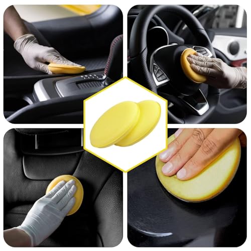 Car Wax Applicator Pad 24 PCS - Foam Applicator Pads 4 Inch Round Polishing Sponge for Tire Shine Waxing Detailing, Ultra Soft High Density Foam Pad for Car Polish, Scratch Repair & Wheel Dressing - size: 10CM-24PCS