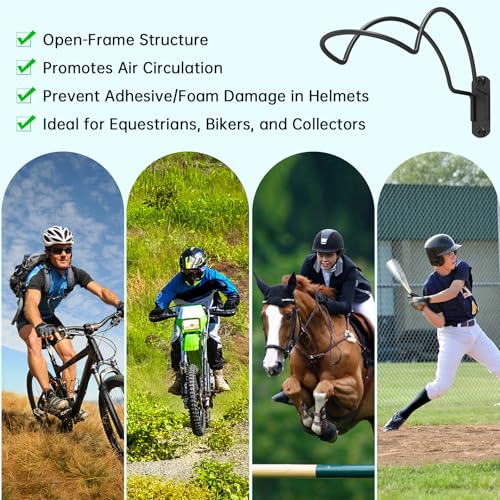 Helmet Wall Mount Display, Football Helmet Holder, 2 Pack | Heavy Duty, Solid Steel, Football Helmet Holder, Garage Organizer, Fits Baseball Gear - size: 2 Pack