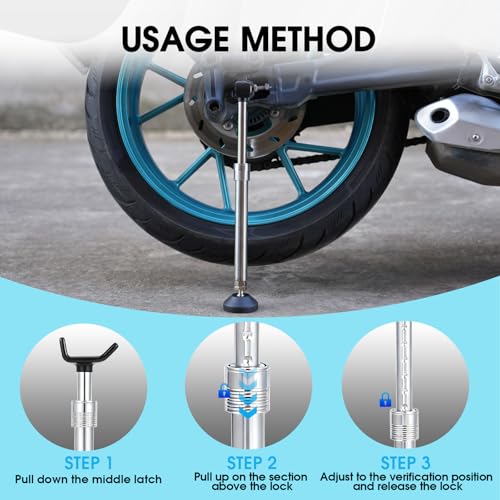 Motorcycle Rear Stand Lift Wheel Stands, Quick-Adjust Electroplated Finish Stand with Brake Holder Universal for Ninja Gixxer CBR ZX6R R6 R7 MT07 All Most Sportbikes Supersports Naked Dirt Pit Bikes