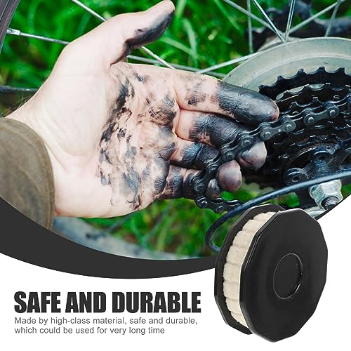 Toddmomy 2pcs Bike Roller Lubricator Tool Bike Chain Oiler Lubricator Bike Chain Roller Oiler for Mountain Bike City - color: Black
