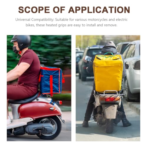 Heated Motorcycle Grip Covers Universal Splashproof PVC Heated Hand Grips for Motorcycles and Electric Bikes ATV Hand Warmer Accessory