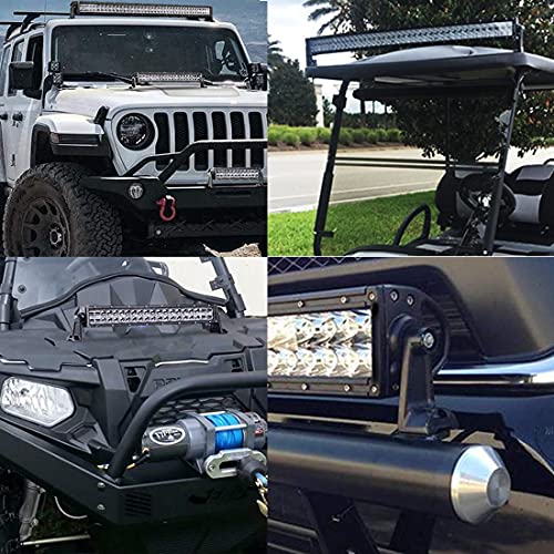 LED Light Bar Side Mounting Bracket Base Mounting Universal Bracket 2PCS Rubber Pad Brackets kit for Mounting Straight or Curved LED Light Bar from 7 inch up to 52 inch (Pack of 2) - size: Light Bar Adjust Bracket-Side