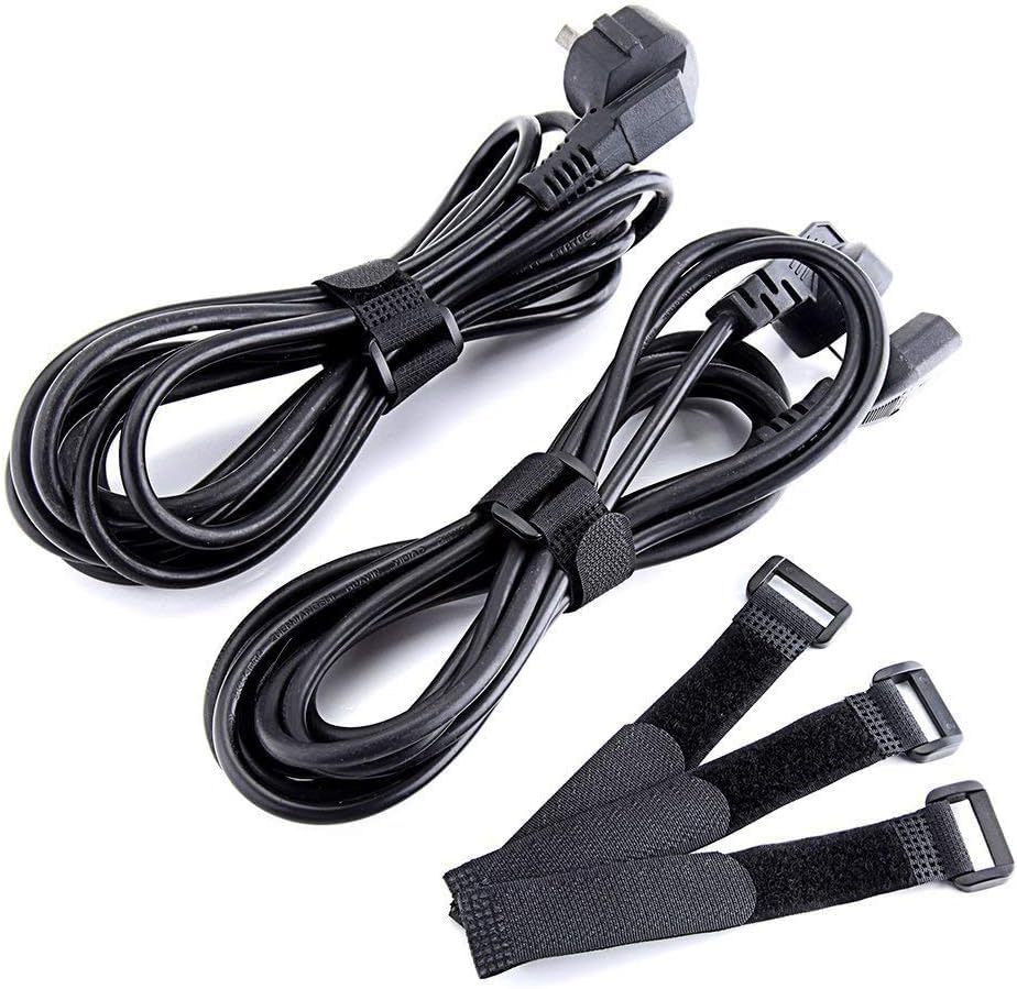25pcs Black Reusable Fastening Cable Straps, Hook and Loop Cable Tie Down Straps 1" x 8" - size: 25 Pack 1 x 8 Inch