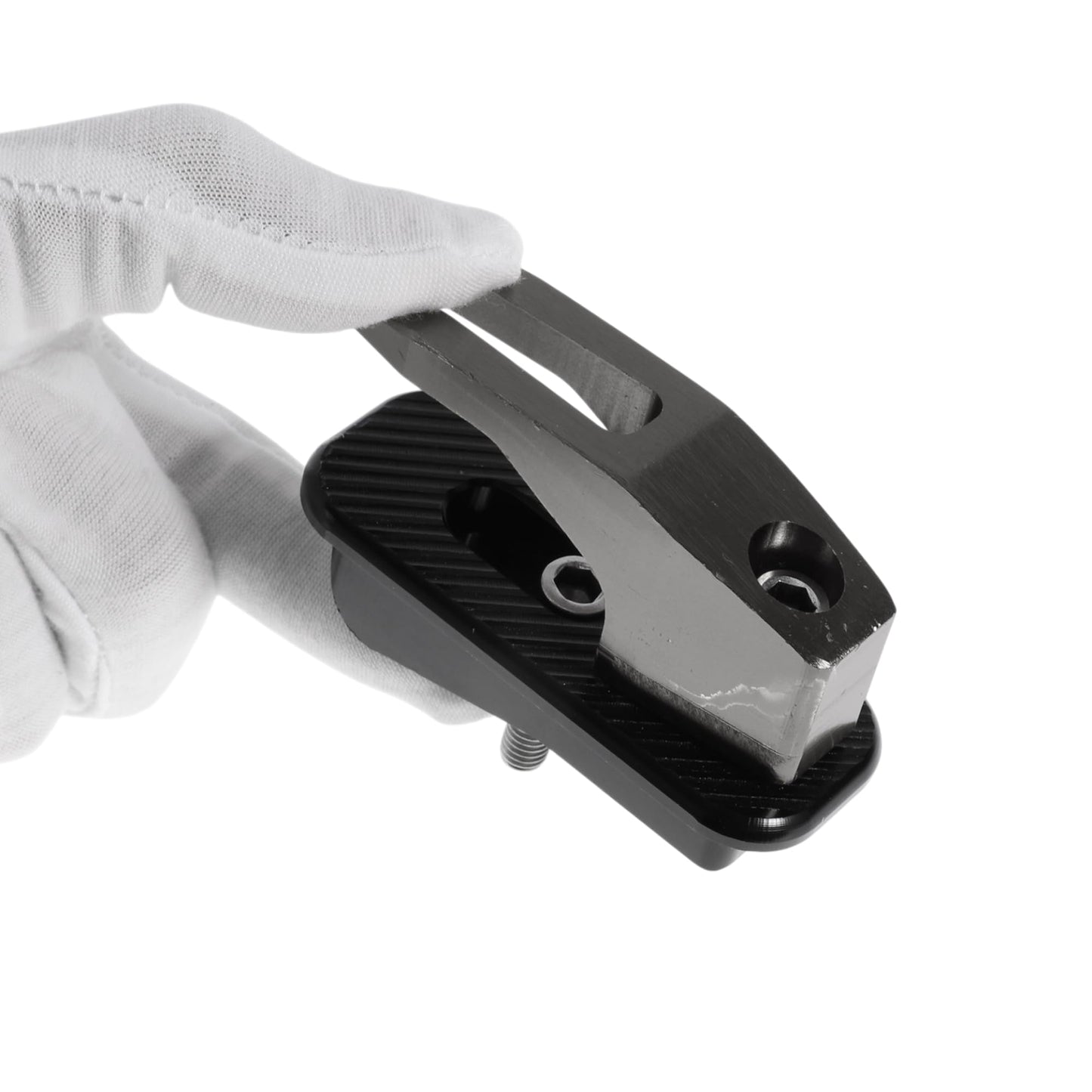 Motorcycle Hanging Hook Rectangular with Hole Motorcycle Helmet Luggage Bag Holder Hanger for Scooters Bicycles Aluminum Alloy Titanium Tone 1 Set