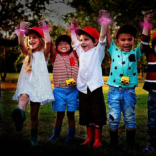 M.best 8pcs LED Light Up Bracelets Glow Flashing Wristbands Glow in The Dark Party Supplies for Wedding, Raves, Concert, Camping,Sporting Events, Party Pink - color: 8pcs Pink
