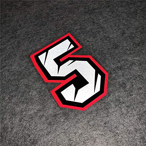 Creative Arabic Numbers Motorcycle Racing Sticker DIY Decorate Car Styling and Decals 10x7cm (Number 5) - size: Number 5