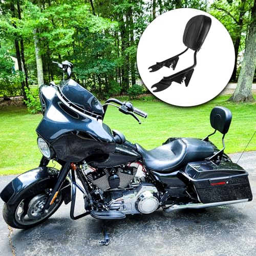 Sissy Bar for Harley Davidson Touring, Detachable Passenger Backrest Compatible with Street Glide Road Glide Road King Electra Glide Ultra Limited 2009-2024, Black