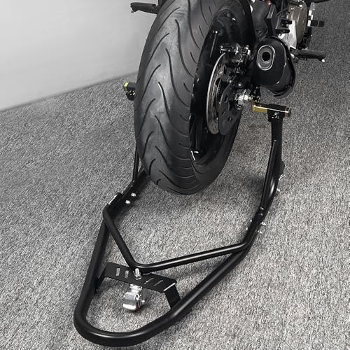 Xitomer Mobile Paddock Motorcycle Stand Dolly, Universal Motorcycle Lift, Adjustable Motorcycle Stand Lift Motorcycle Wheel Stand