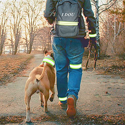 Reflective Running Gear,Reflective Bands for Arm/Wrist/Ankle/Leg,Biking Accessories for Women and Men - color: Yellow - 2 Bands