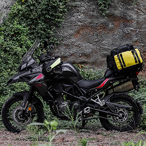 Rhinowalk Motor Saddle Bag Motorcycle Pannier Bag Waterproof Multifunctional Rear Rack Trunk Seat Bag (Yellow, 20L)