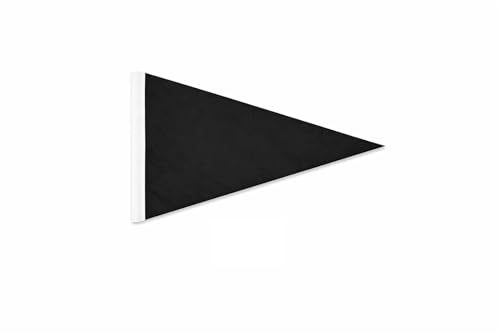 AGAS 12x18 Inch Bike Safety Flag – Black Bicycle Flag with Sleeve – 5mil Plastic Pennant – Fits 6ft Fiberglass Whip Rod (0.25”) – Bike & Trailer Safety Flag – Flag Only - color: BLACK