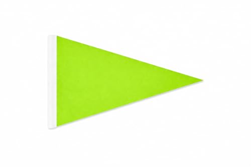 AGAS 12x18 Inch Bike Safety Flag – Fluorescent Lime Green (802C) High Visibility Bicycle Flag with Sleeve – 5mil Plastic Pennant – Fits 6ft Fiberglass Whip Rod (0.25”) – Kids & Trailer Safety Flag – Flag Only - color: FLUORESCENT LIME GREEN (802C)