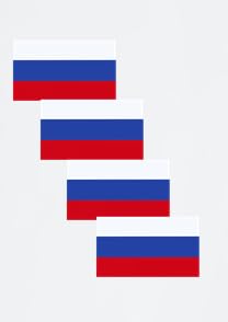 4 PCS Flag Stickers - Russia Flag Stickers Decals for Cup Computer Laptop Car Bumper Window Helmet Musical Instrument with Smooth Surface - size: Russia