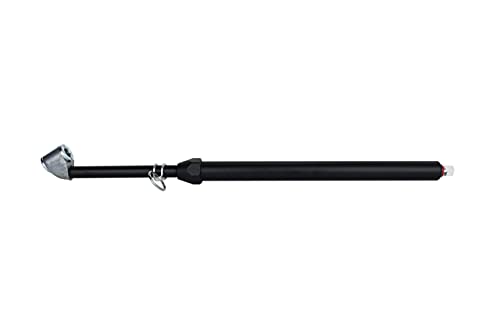 Milton 976BKL Dual Head Angled Chuck Tire Pressure Service Gauge, Non-Slip Grip Matte Black Poly Finish -13” 1-160 PSI For Large Vehicle Tires