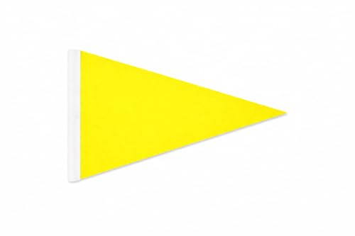 AGAS 12x18 Inch Bike Safety Flag – Fluorescent Yellow High Visibility Bicycle Flag with Sleeve – 5mil Plastic Pennant – Fits 6ft Fiberglass Whip Rod (0.25”) – Kids & Trailer Safety Flag – Flag Only - color: FLUORESCENT YELLOW