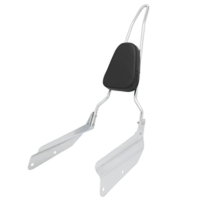Passenger Backrest Pad Tall Sissy Bar for Honda VTX 1300 1800 VTX1300 VTX1800 N R S T 2002-2009, Chrome
