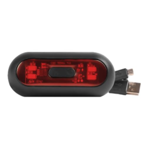 Riloer LED Helmet Light, Motorcycle Bike Rear Red Safety Helmet Light, Warning Tail Light for Night Riding with Rechargeable Battery & USB